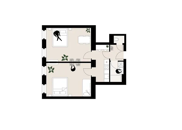 Modern 2br - Full Kitchen - Schoenbrunn Area - 15 Mins To Center Apartment